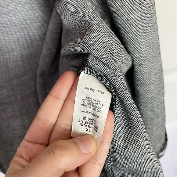 Riah Fashion Goth Cardigan Bat Wing Sleeve open front Black & Gray Plaid XL - Picture 11 of 11